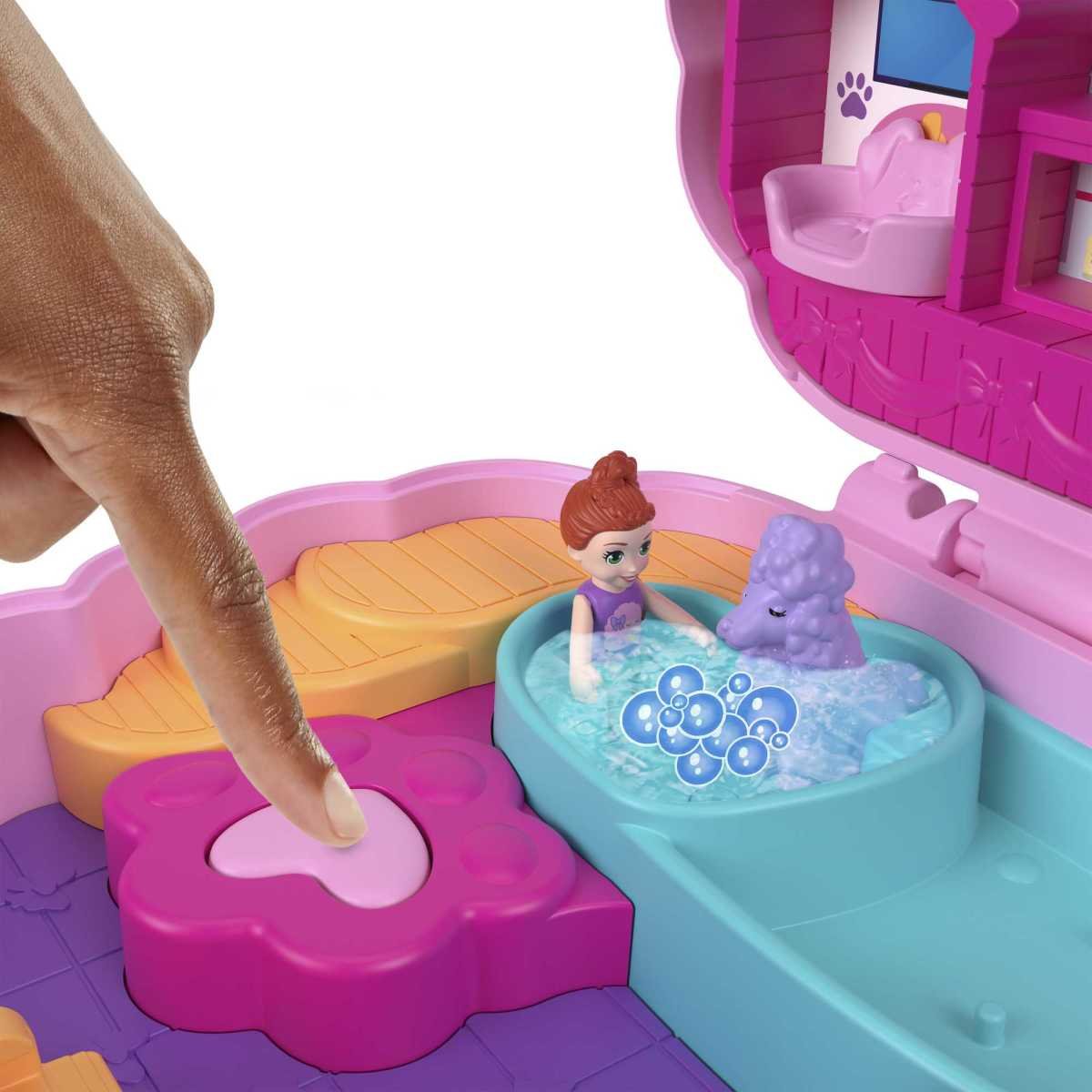 Polly Pocket Set de Juego Compacto Spa de Poodle