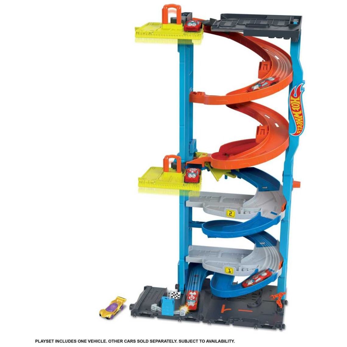 Hot Wheels Pista de Juguete Torre de Carreras Doble Altura