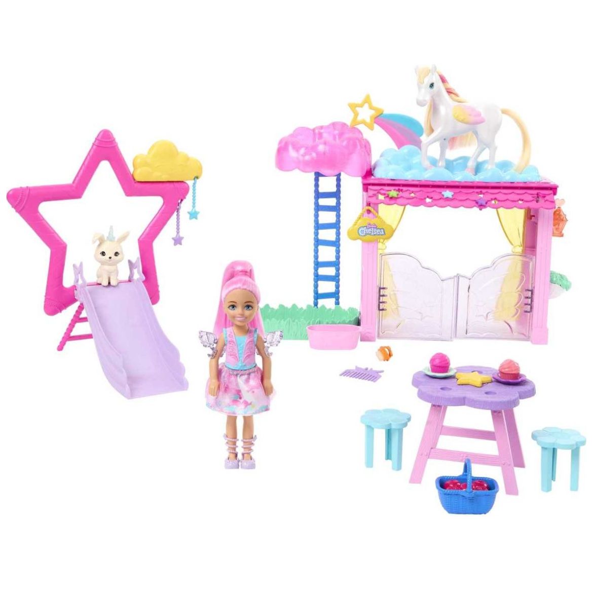 Barbie a Touch Of Magic Set de Juego Chelsea y Pegasus