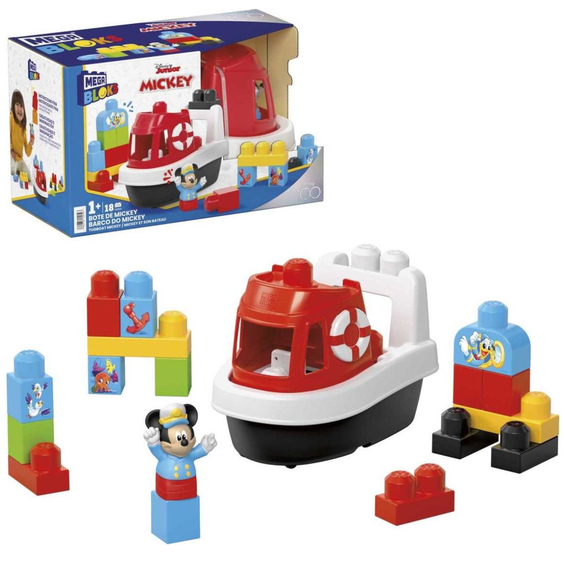 Mega Bloks Disney Juguete Construcción Clásico Bote Mickey