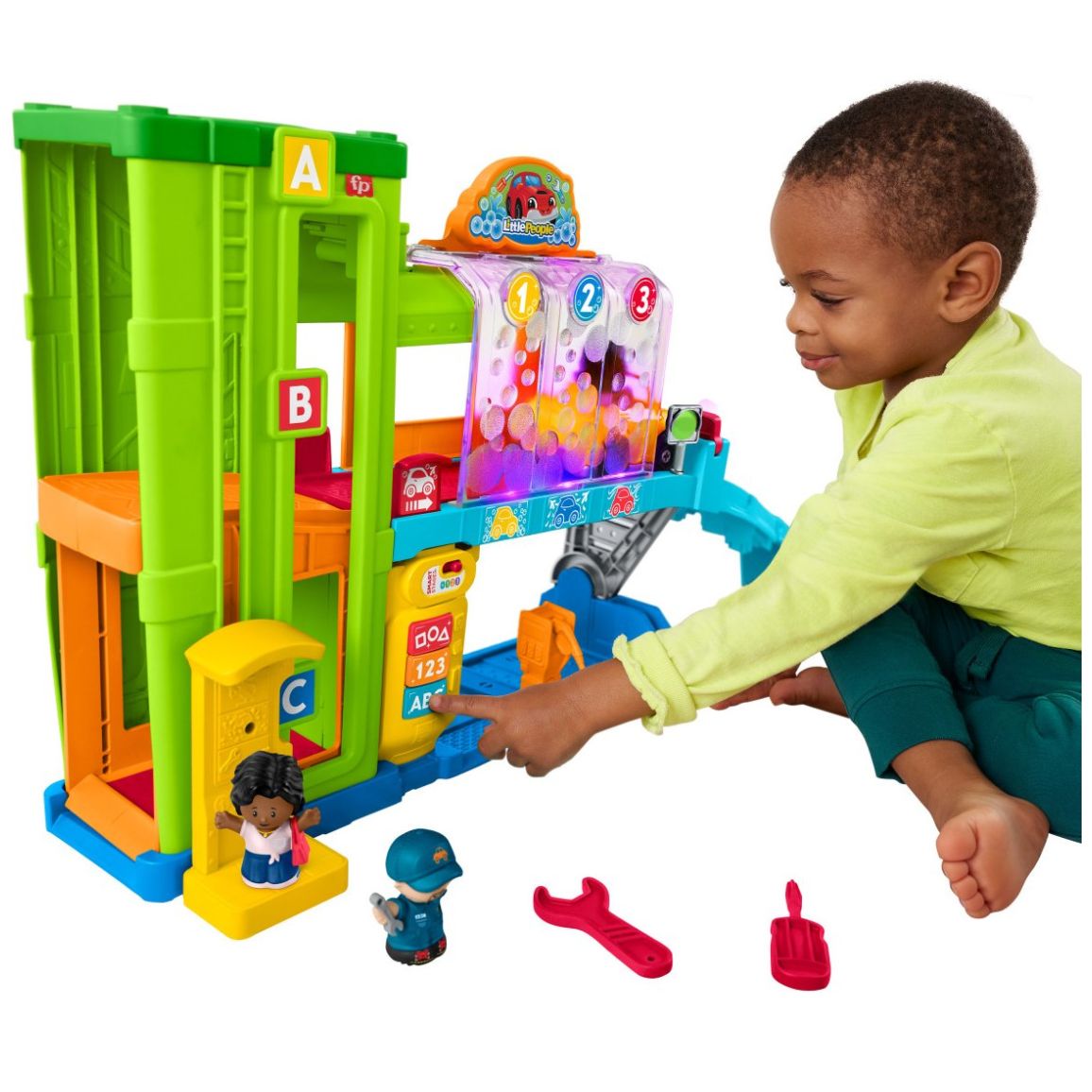 Fisher-Price Little People Set de Juego Garage de Vehículos