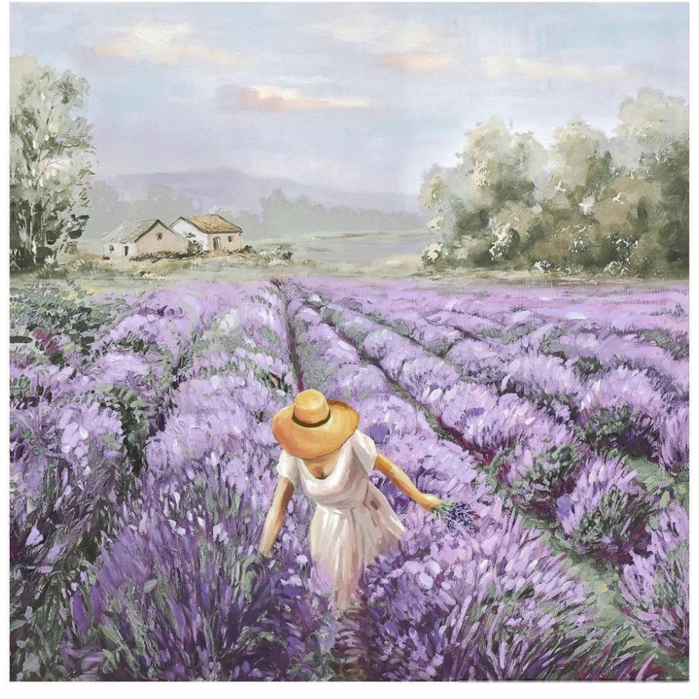 Cuadro de Arte Campo Lavanda Vintage Home