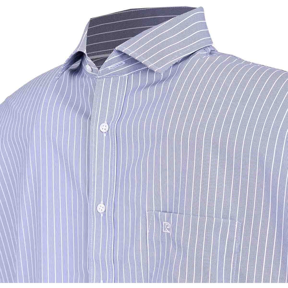 Camisa Pierre Cardin Manga Larga Rayas Azul para Hombre