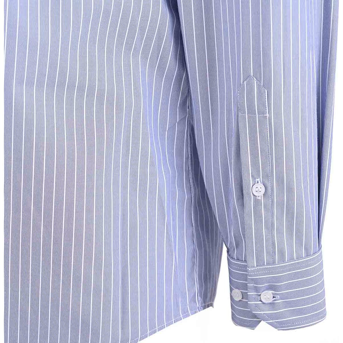 Camisa Pierre Cardin Manga Larga Rayas Azul para Hombre