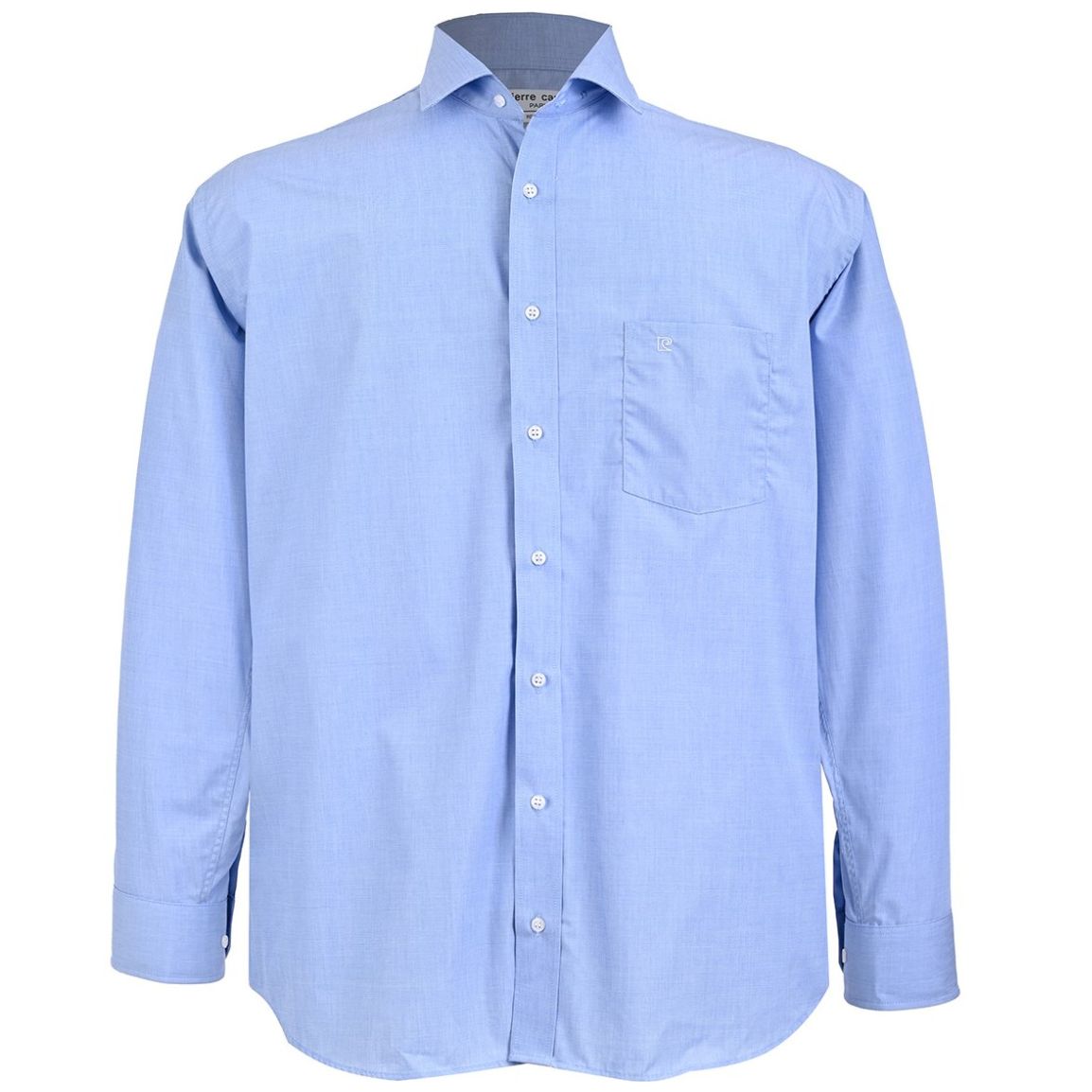 Camisa Pierre Cardin Manga Larga Minicuadros Azul para Hombre