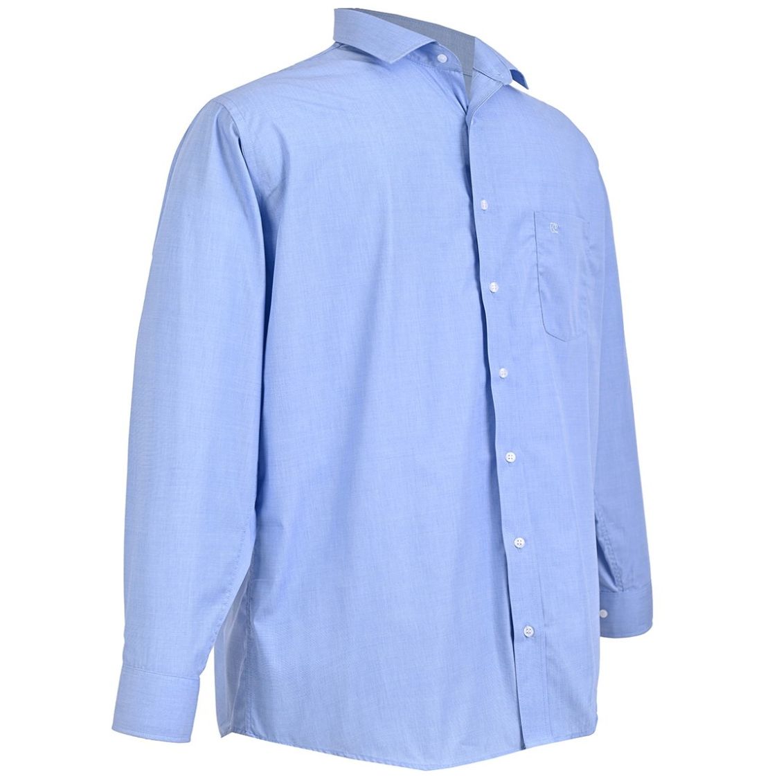 Camisa Pierre Cardin Manga Larga Minicuadros Azul para Hombre