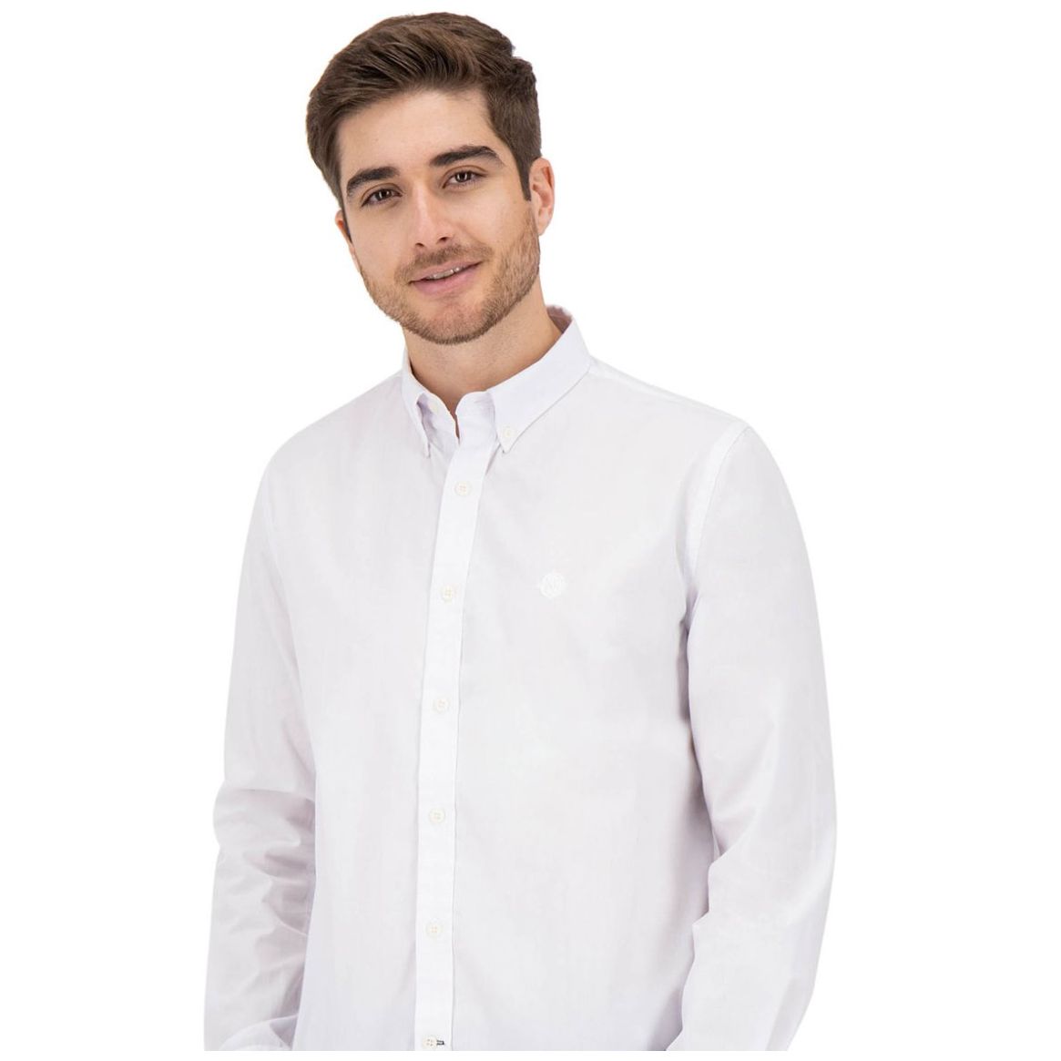 Camisa nautica blanca online manga larga