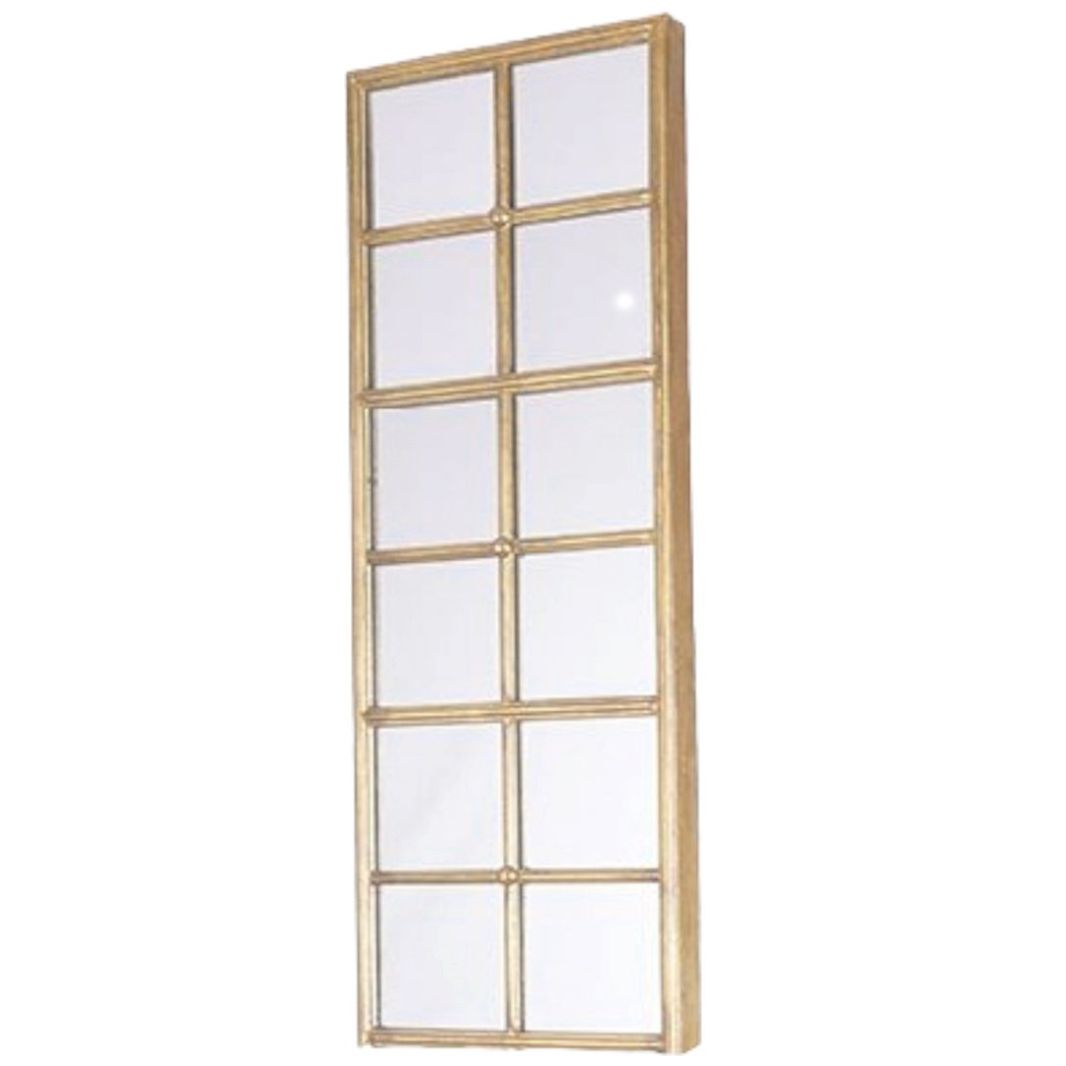 Espejo de Pared Rectangular con Forma de Cuadrito  Y Acabado de Lámina de Oro Mideko