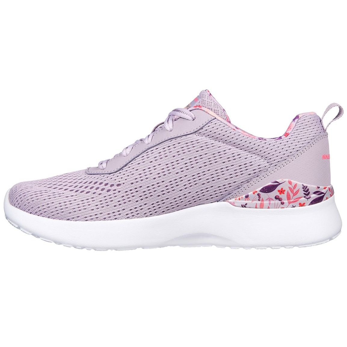 Tenis Deportivo con Flores Morado Skechers