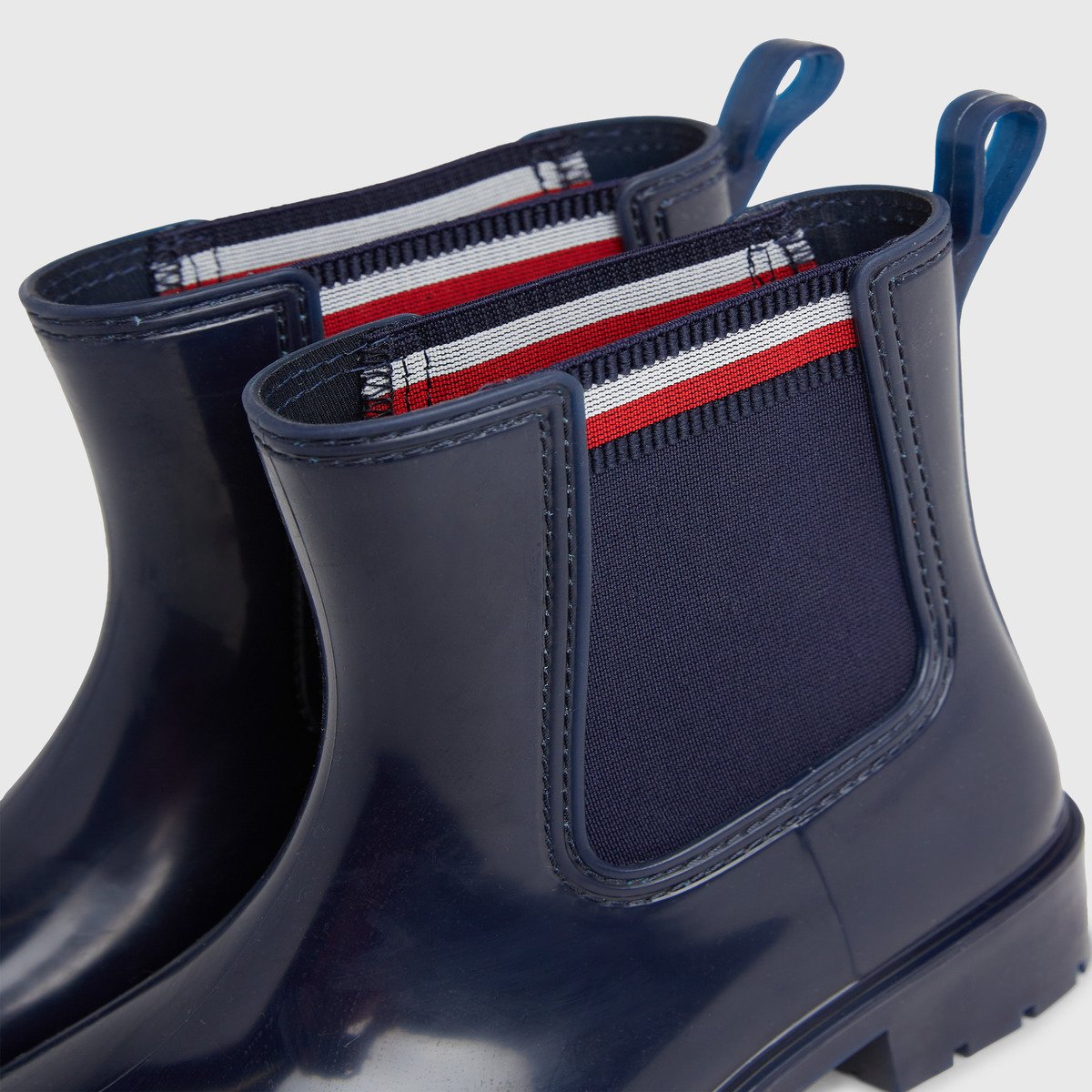 Bota de Lluvia con Elásticos Laterales Azul Tommy Hilfiger