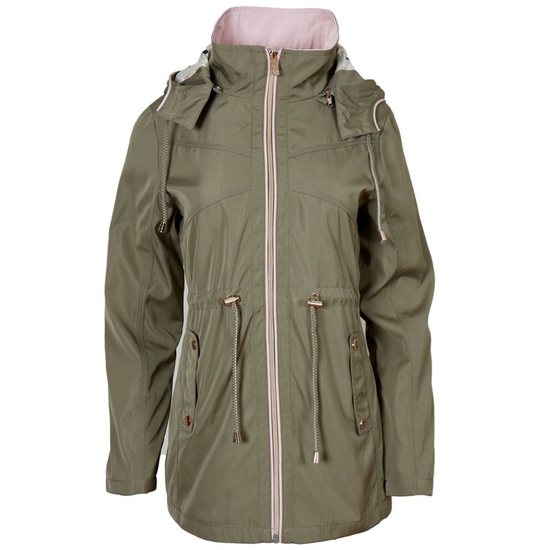 Cazadora Verde Cuello Alto Ann Miller para Mujer