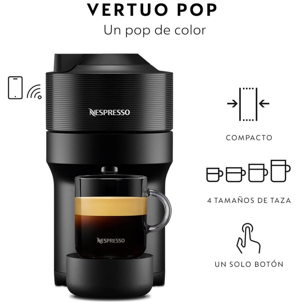 Cafetera Nespresso Vertuo Pop Black