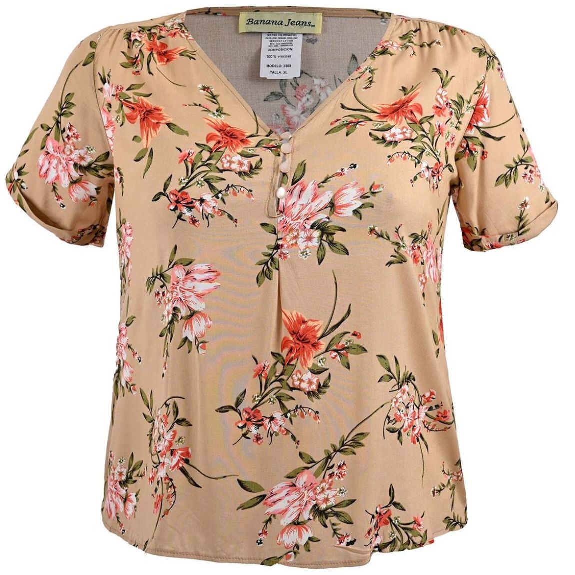Blusa Estampada Manga Corta Banana Jeans