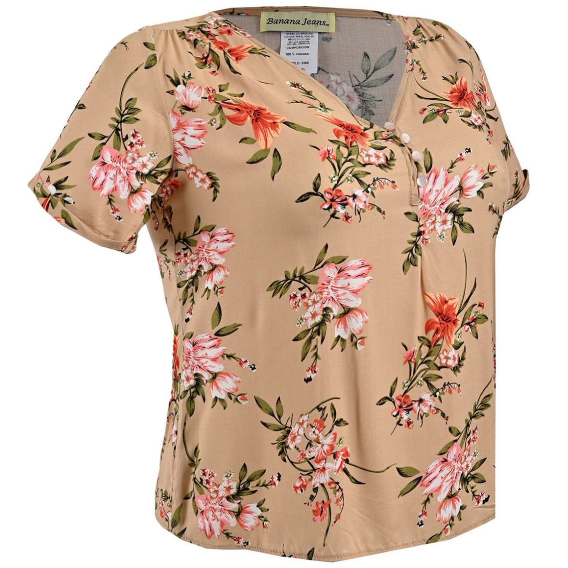 Blusa Estampada Manga Corta Banana Jeans