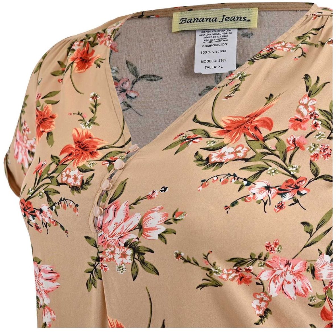 Blusa Estampada Manga Corta Banana Jeans