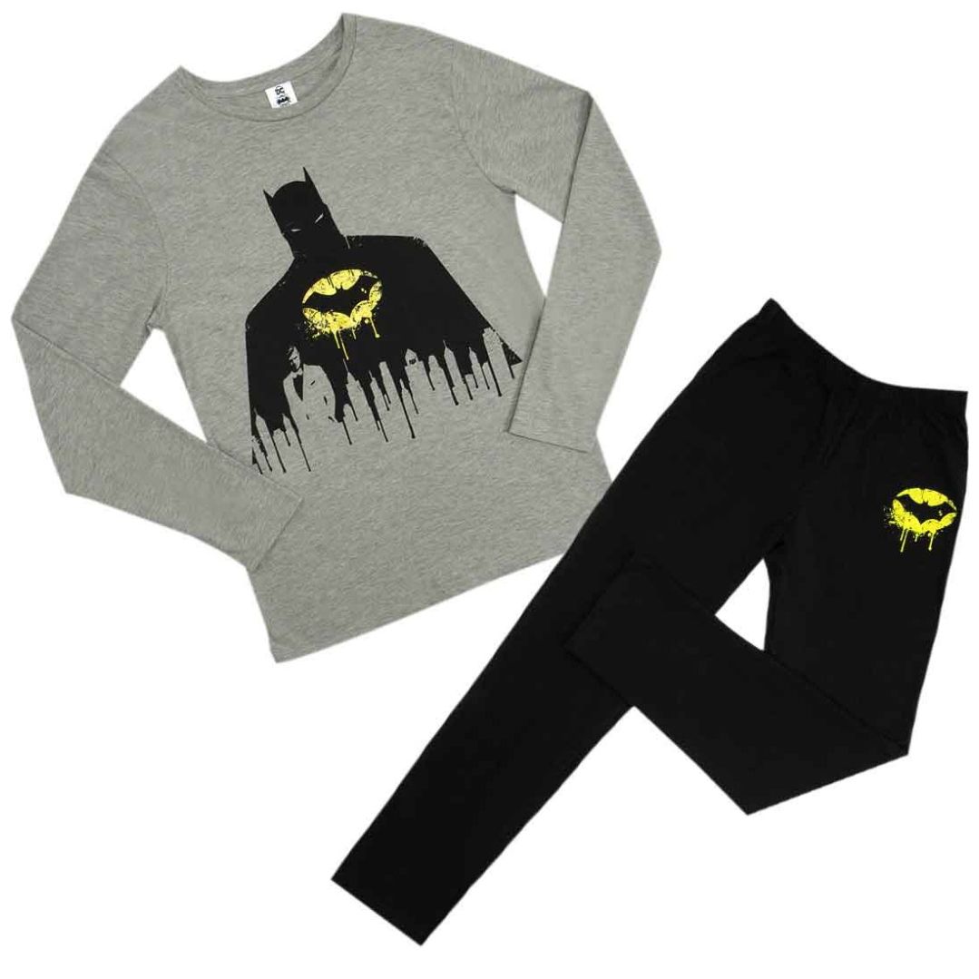 Pijama Batman Playera Manga Larga Pantalón para Hombre