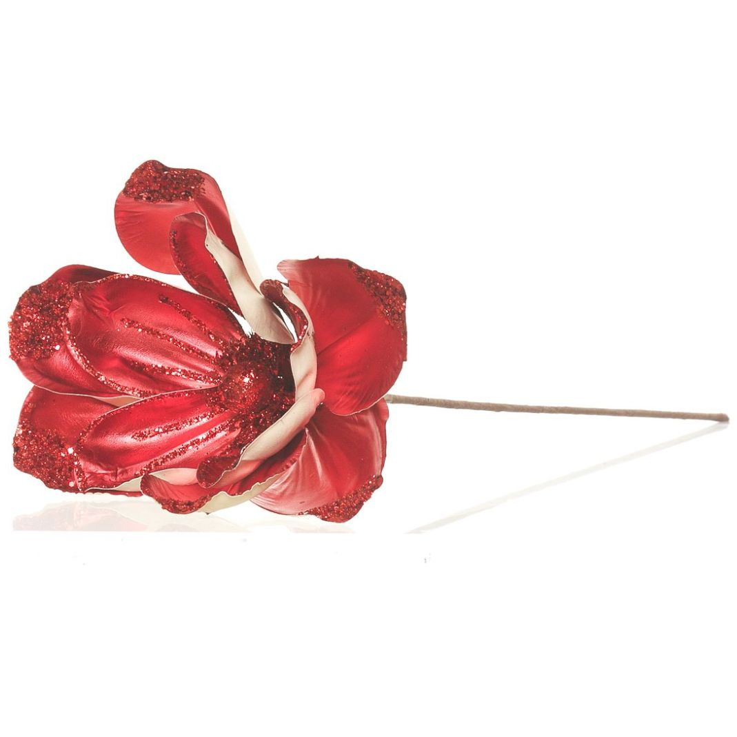 Flor de Magnolia Color Rojo