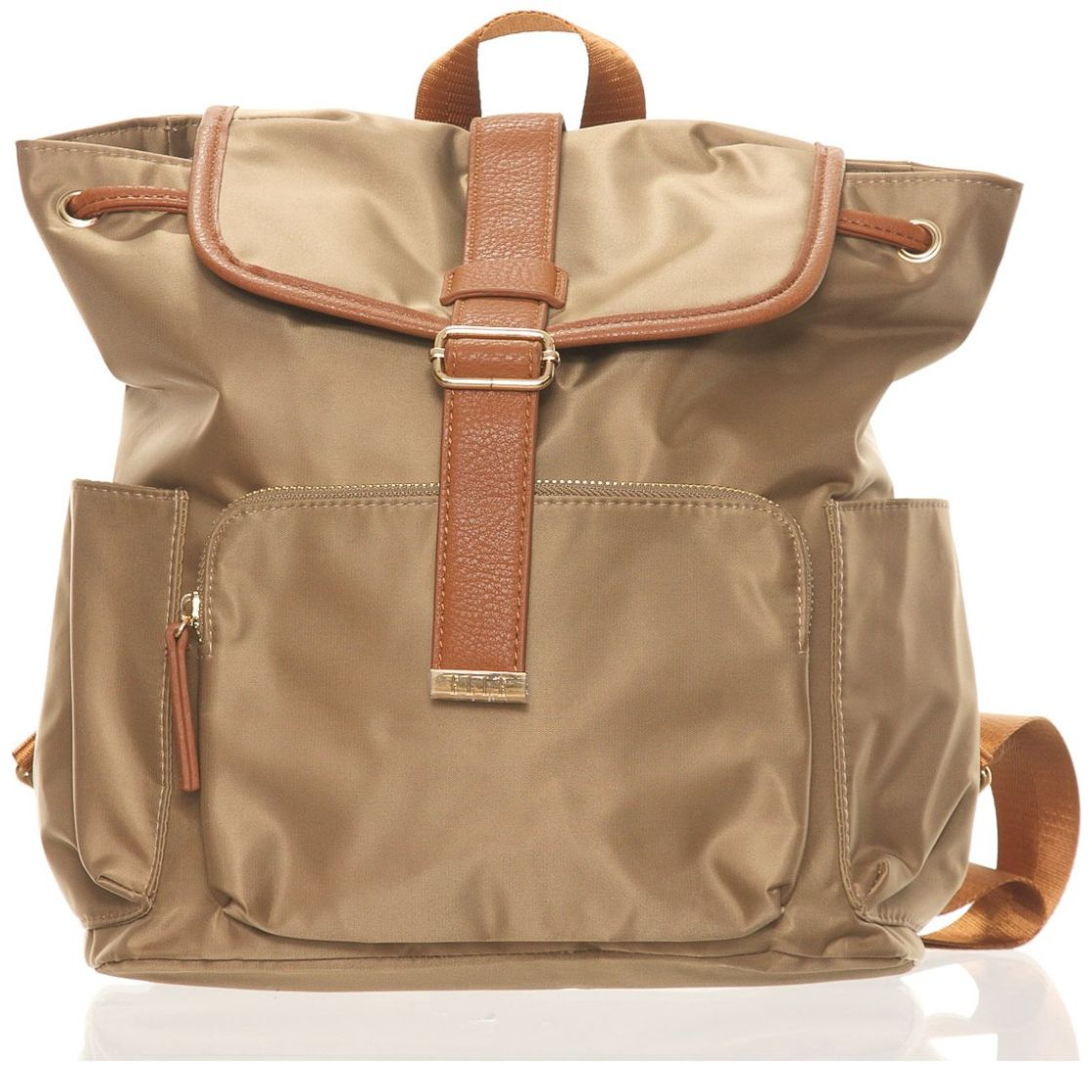 Bolso Nylon Backpack Beige Elle