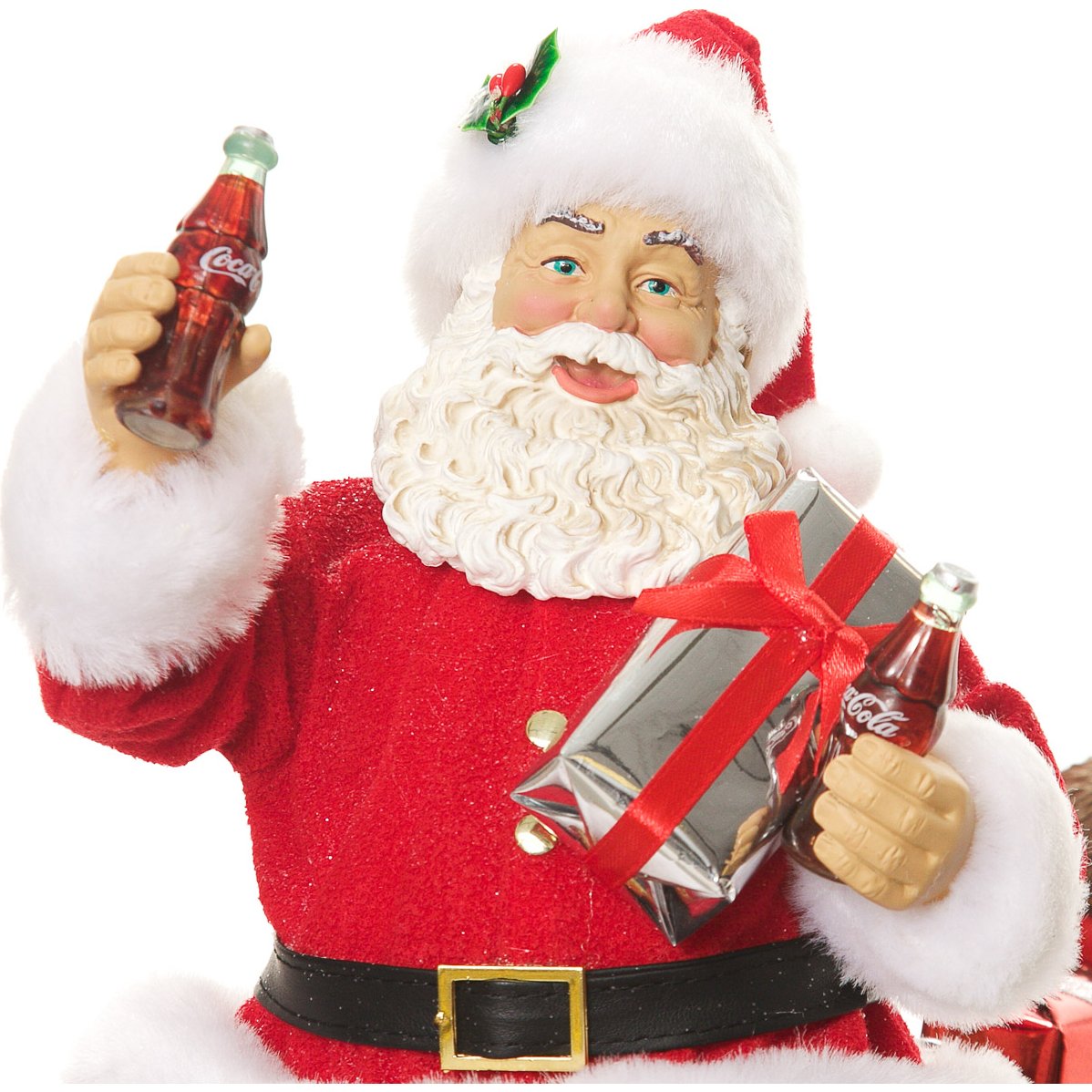 Santa en Tren con Luz Coca-Cola