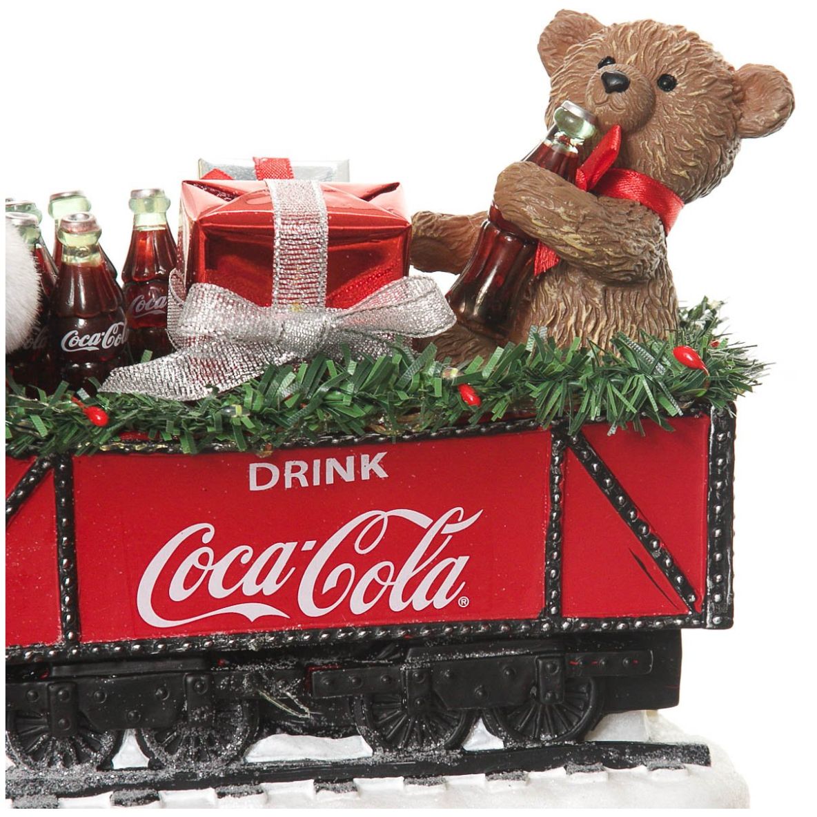 Santa en Tren con Luz Coca-Cola