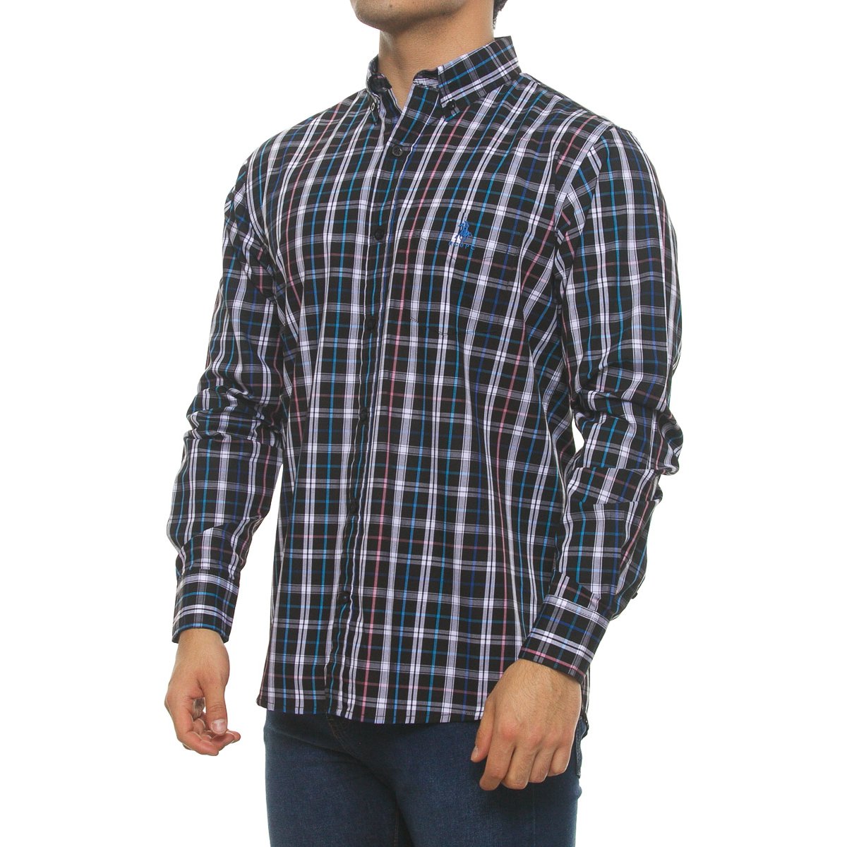 Camisa Manga Larga a Cuadros para Hombre Polo Club