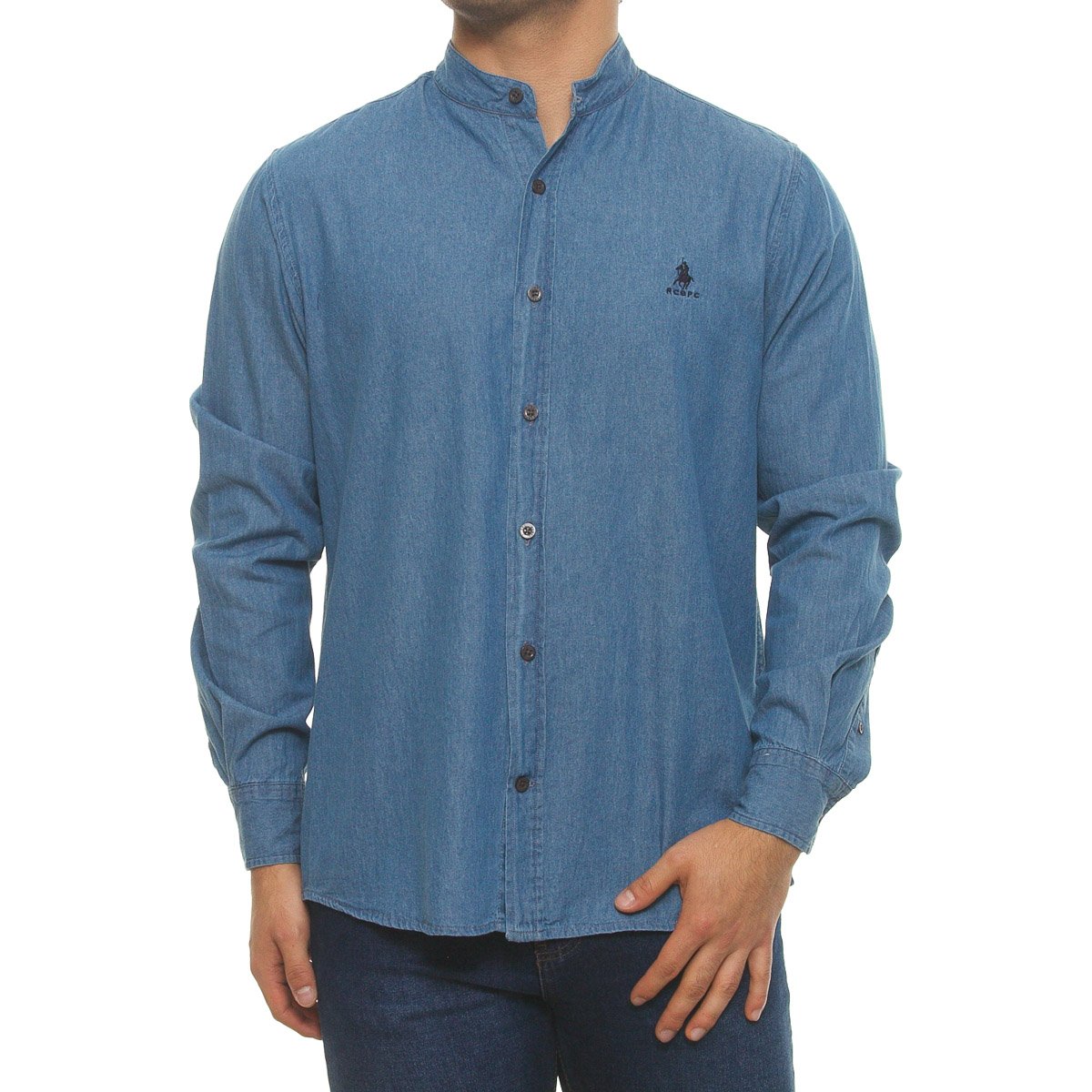 Camisa Cuello Mao Mezclilla  para Hombre Polo Club
