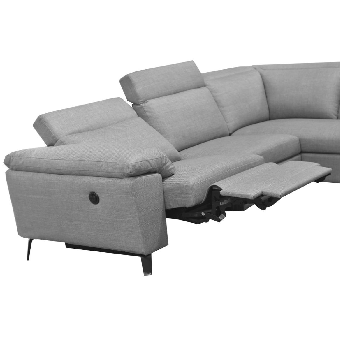 Sala Modular 2 Piezas Derecha Duster Tela Gris Liz