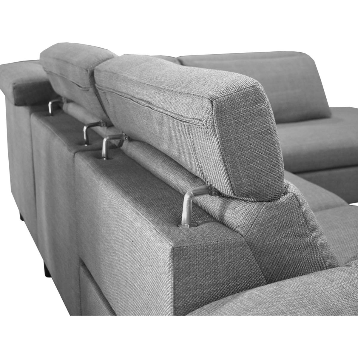 Sala Modular 2 Piezas Derecha Duster Tela Gris Liz