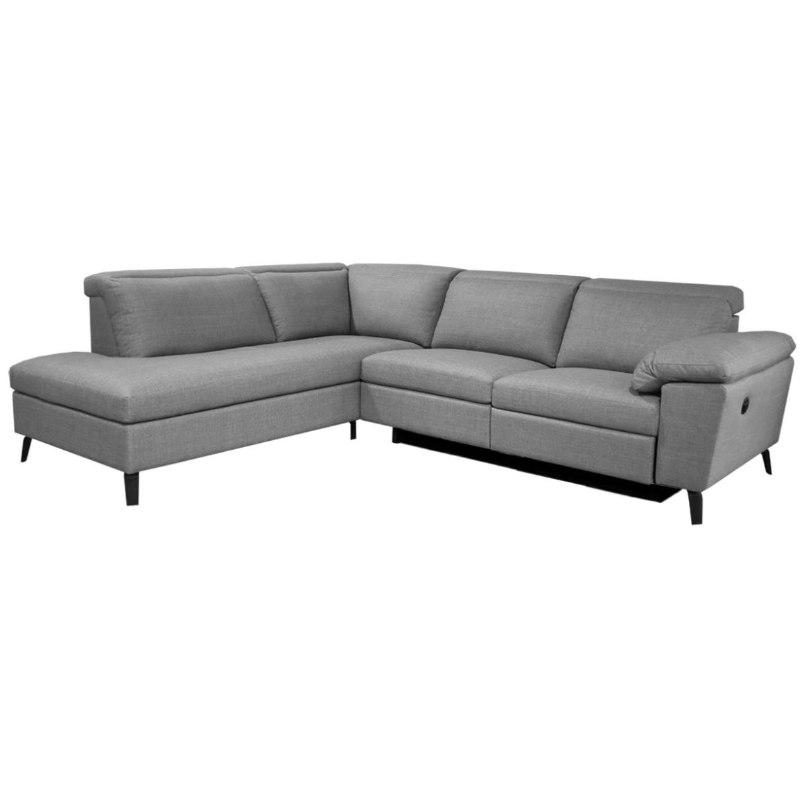 Sala Modular 2 Piezas Izquierda Duster Tela Gris Liz