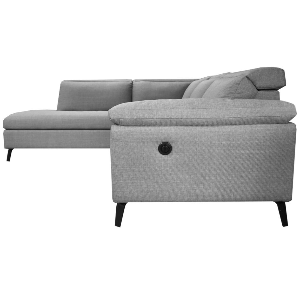 Sala Modular 2 Piezas Izquierda Duster Tela Gris Liz