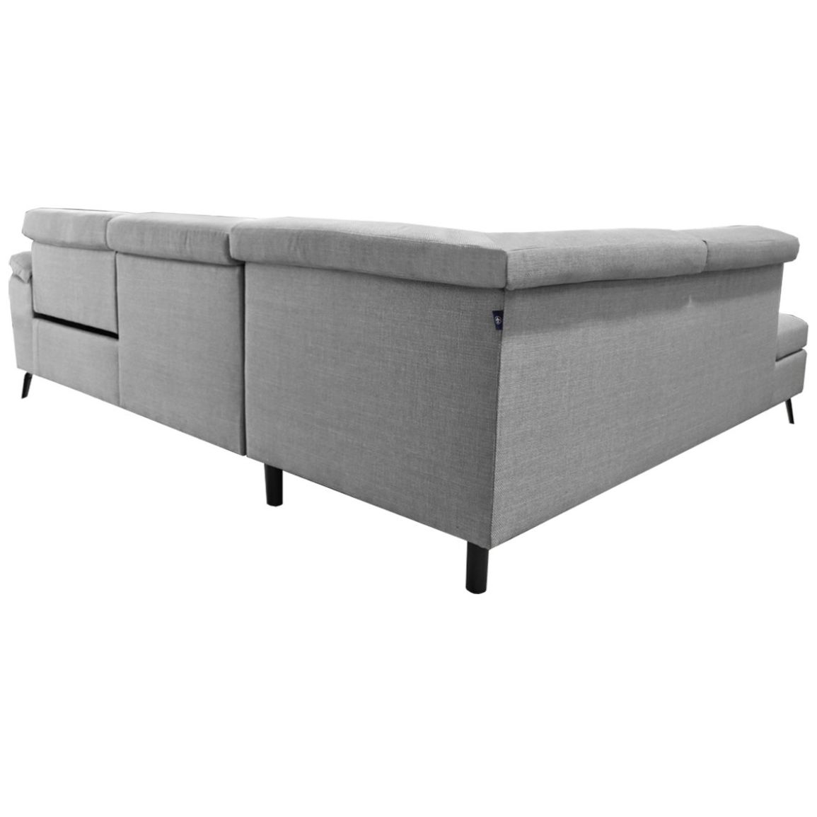 Sala Modular 2 Piezas Izquierda Duster Tela Gris Liz