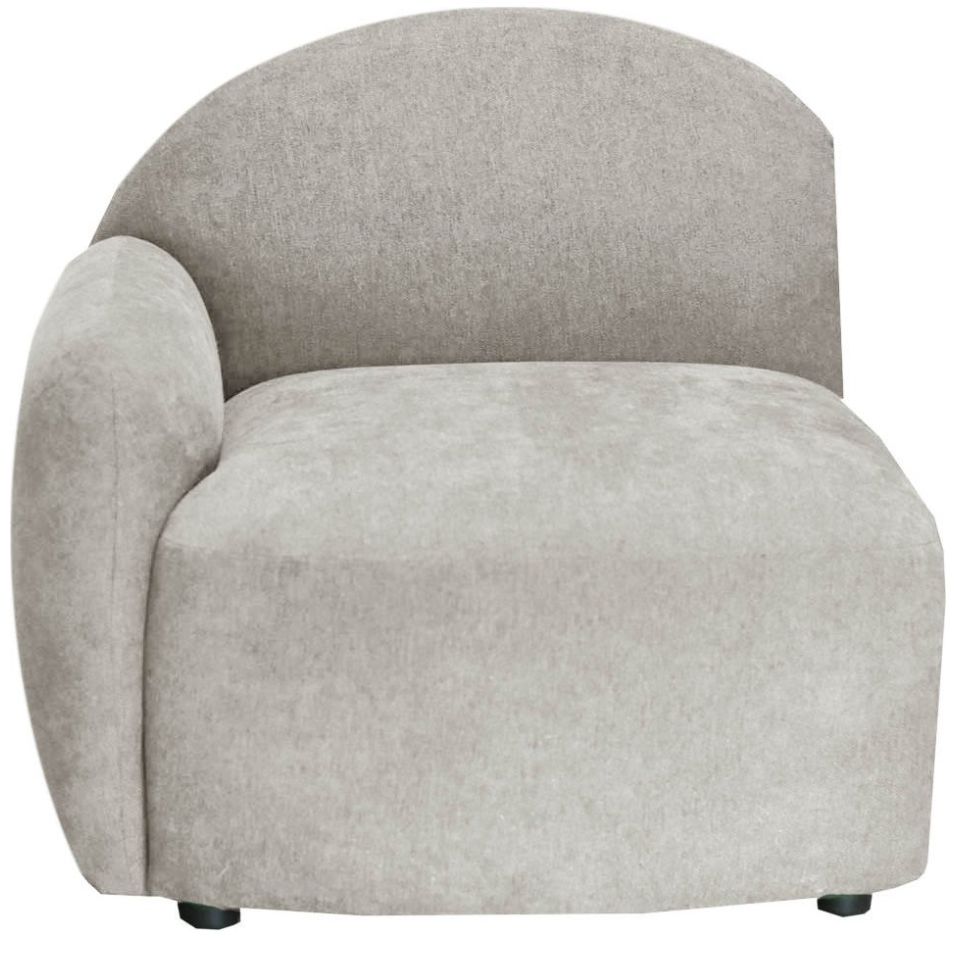 Sillón Individual Brazo Izquierdo Verri Tela Gris Liz