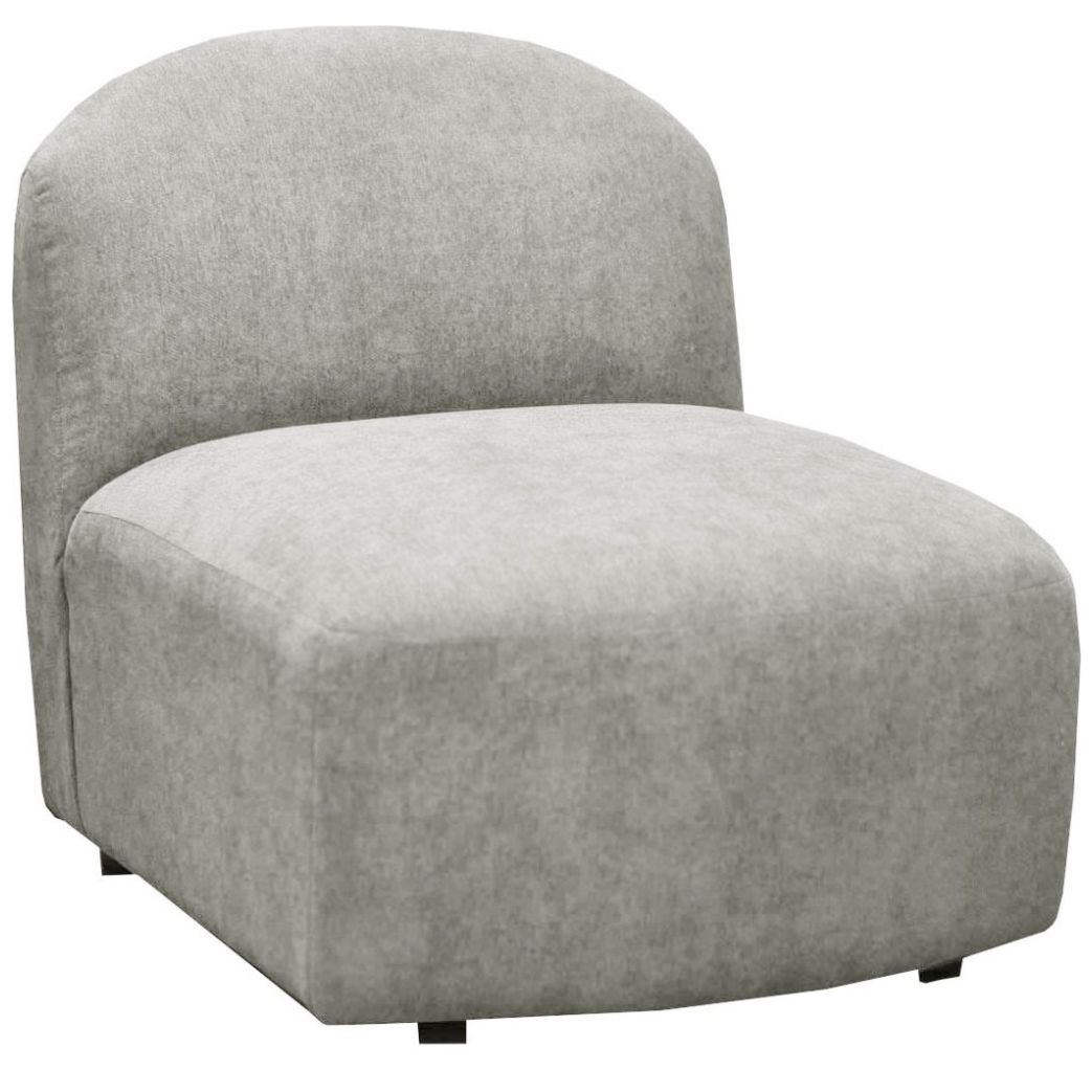 Sillón Individual Gris Sin Brazos Verri Tela Gris Liz