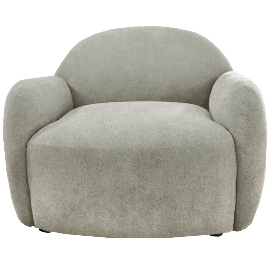 Sillón Individual con Brazos Verri Tela Gris Liz