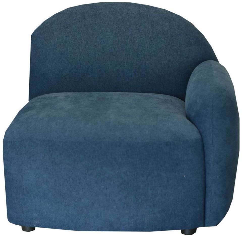 Sillón Individual Brazo Derecha Verri Tela Azul Liz