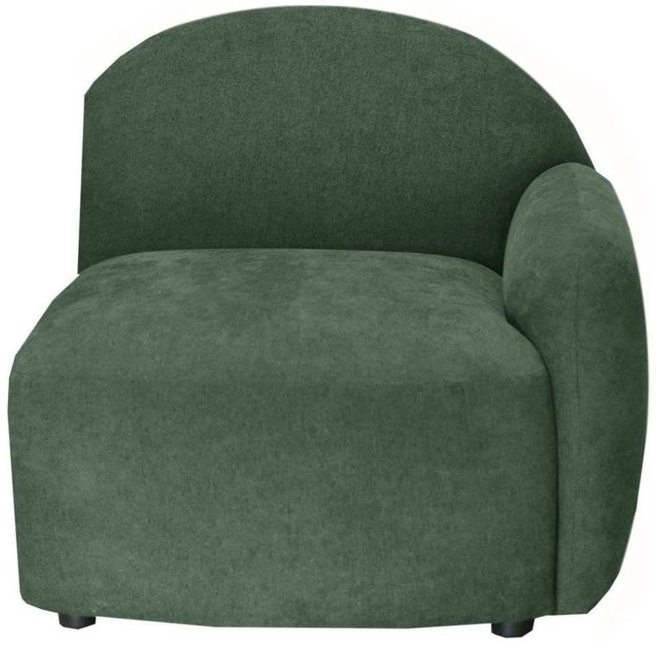 Sillón Individual Verri Brazo Derecho Tela Verde Liz