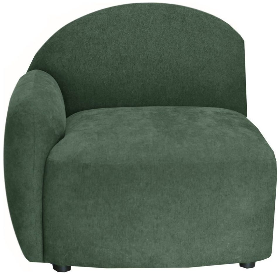 Sillón Individual Verri Brazo Izquierda Tela Verde Liz