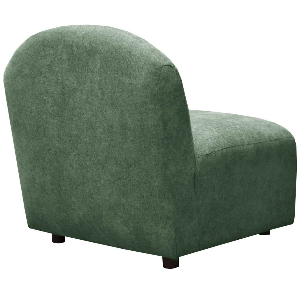 Sillón Individual Verri Sin Brazos Tela Verde Liz