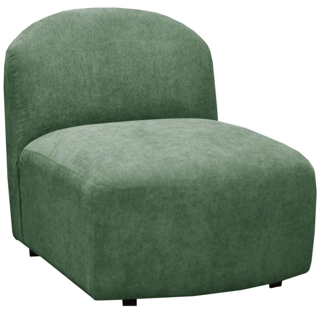 Sillón Individual Verri Sin Brazos Tela Verde Liz