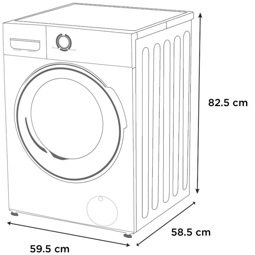Lavasecadora Blanca Midea 15Kg Sin Pedestal Mf200D150Wb