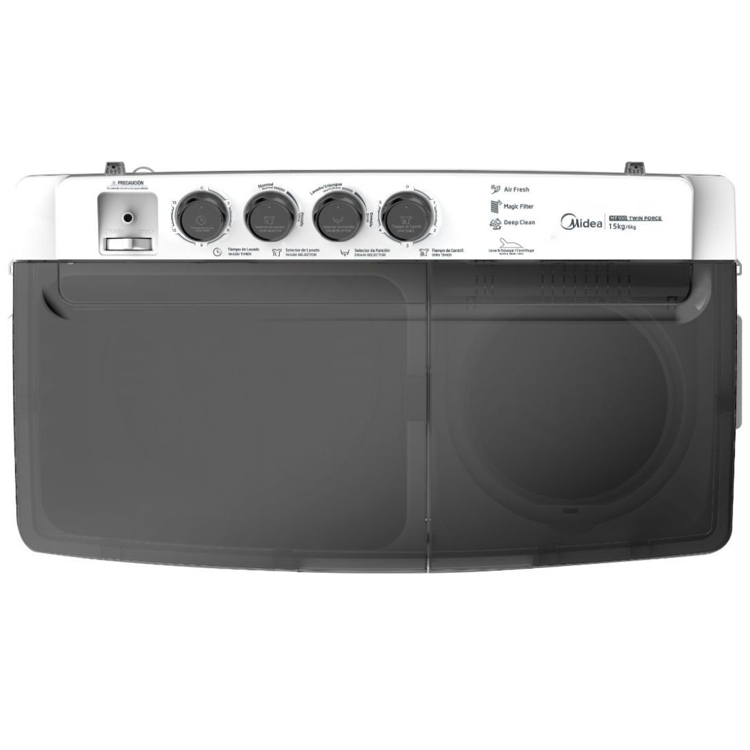 Lavadora Midea Blanca Doble Tina 15Kg Mt100W150