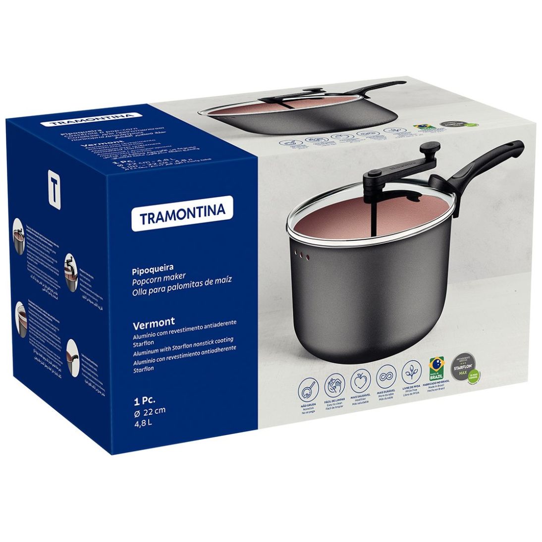 Olla Tramontina 22 Cm para Palomitas de Maíz