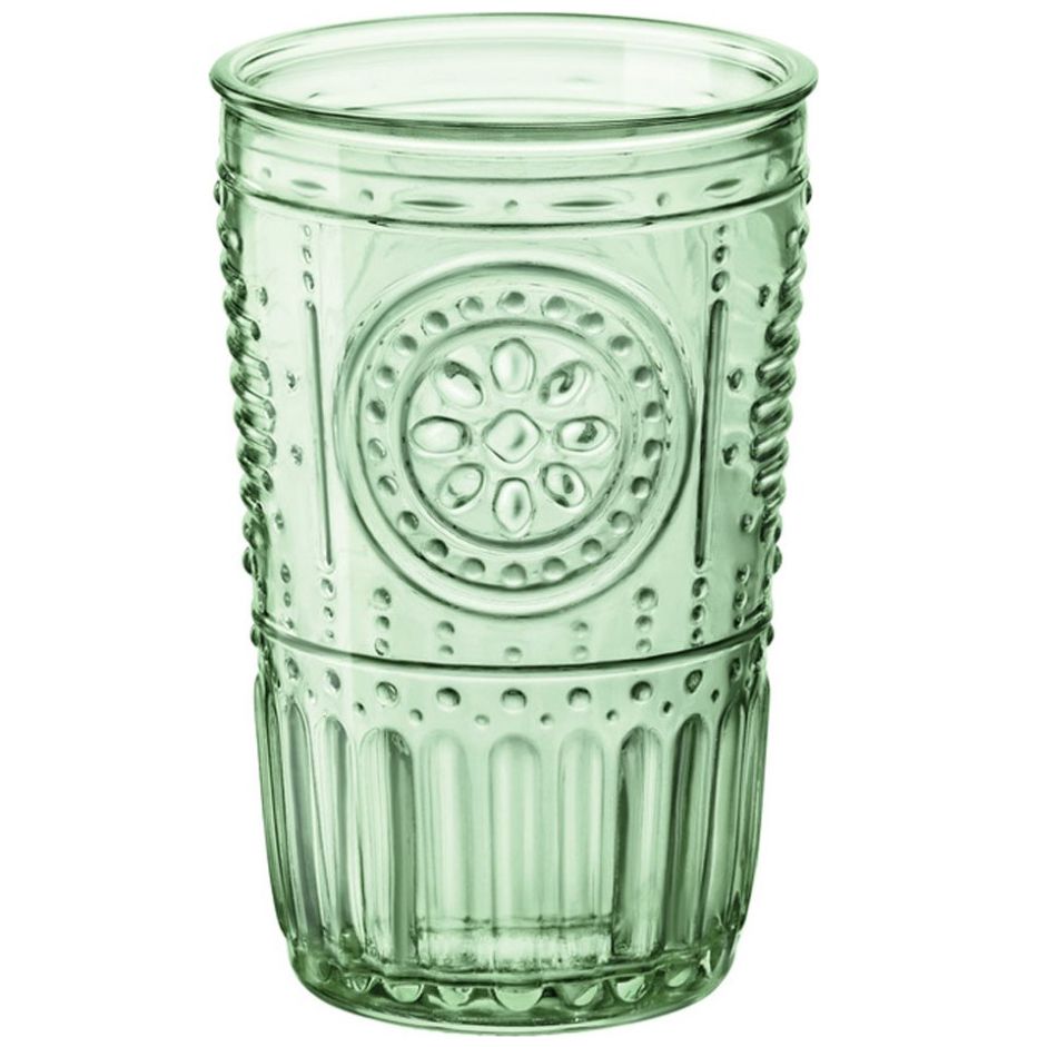 Juego de 4 Vasos Bormioli Cooler Romantic Candy Green 470Ml