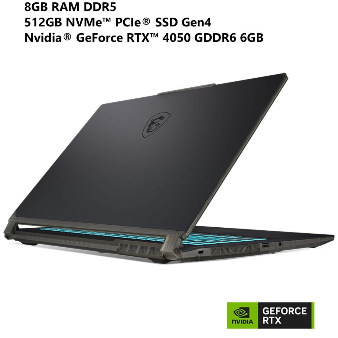 Laptop Gamer Msi Cyborg 15 A12Ve-477Mx Ci5 12 8Gb 512Gb Rtx4050 + Mouse