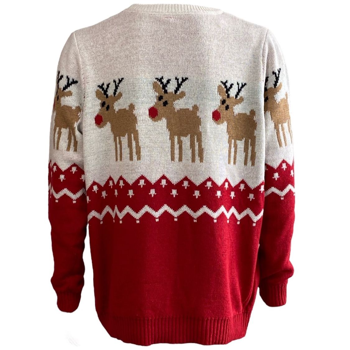 Suéter Navidad con Luces Led Renos para Mujer Nyd
