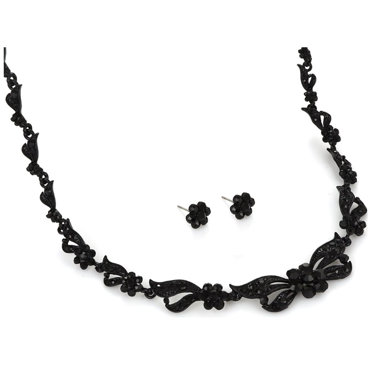 Juego Collar Y Aretes 1H con Moño Roxxy Bijoux