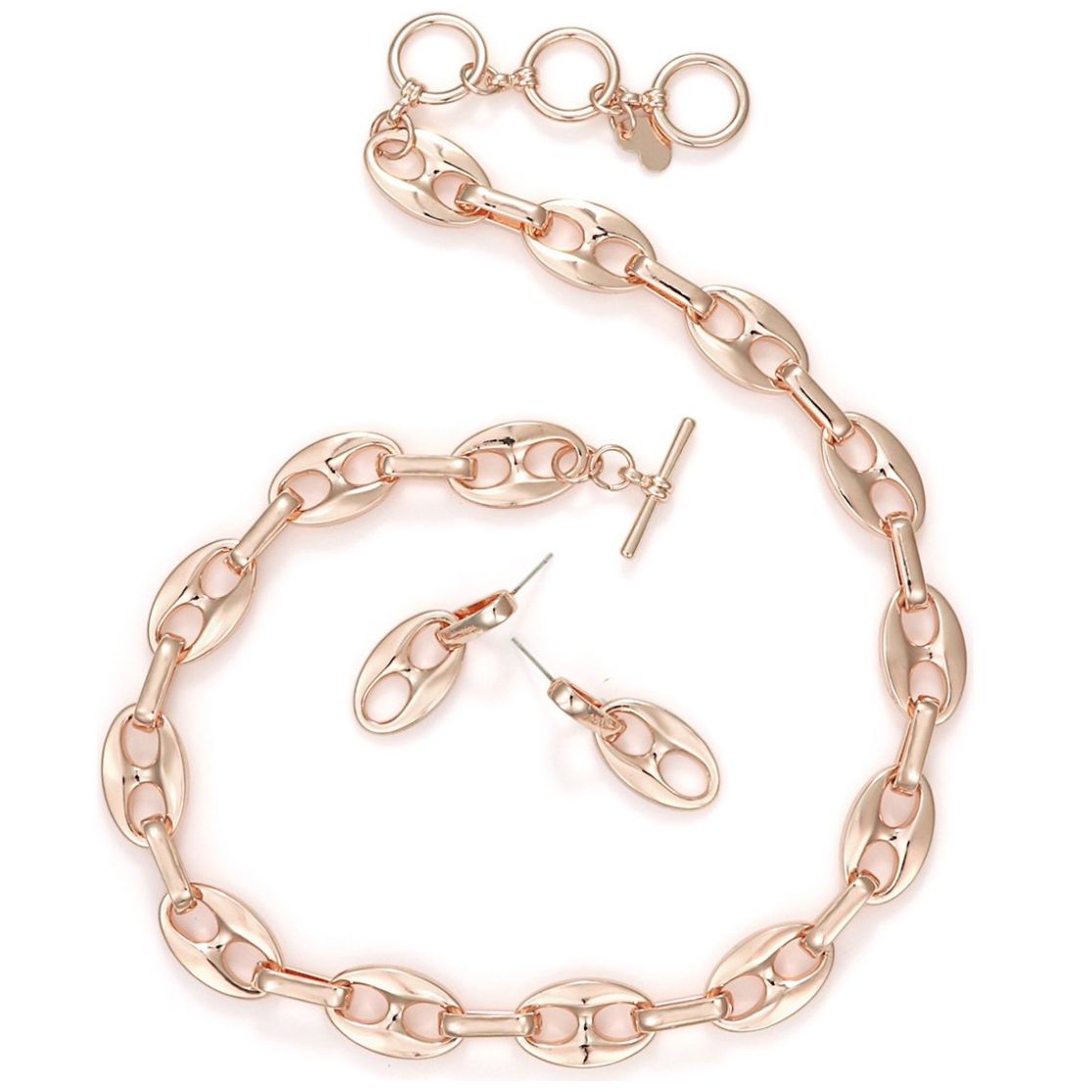 Juego Collar Y Aretes 1H con Óvalos Roxxy Bijoux