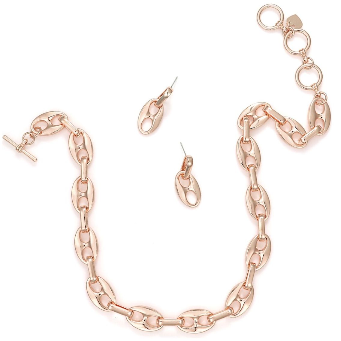 Juego Collar Y Aretes 1H con Óvalos Roxxy Bijoux