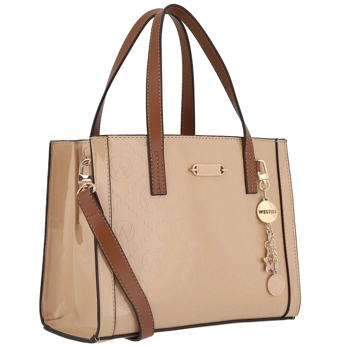 Bolsa Satchel Nude/multicolor Westies