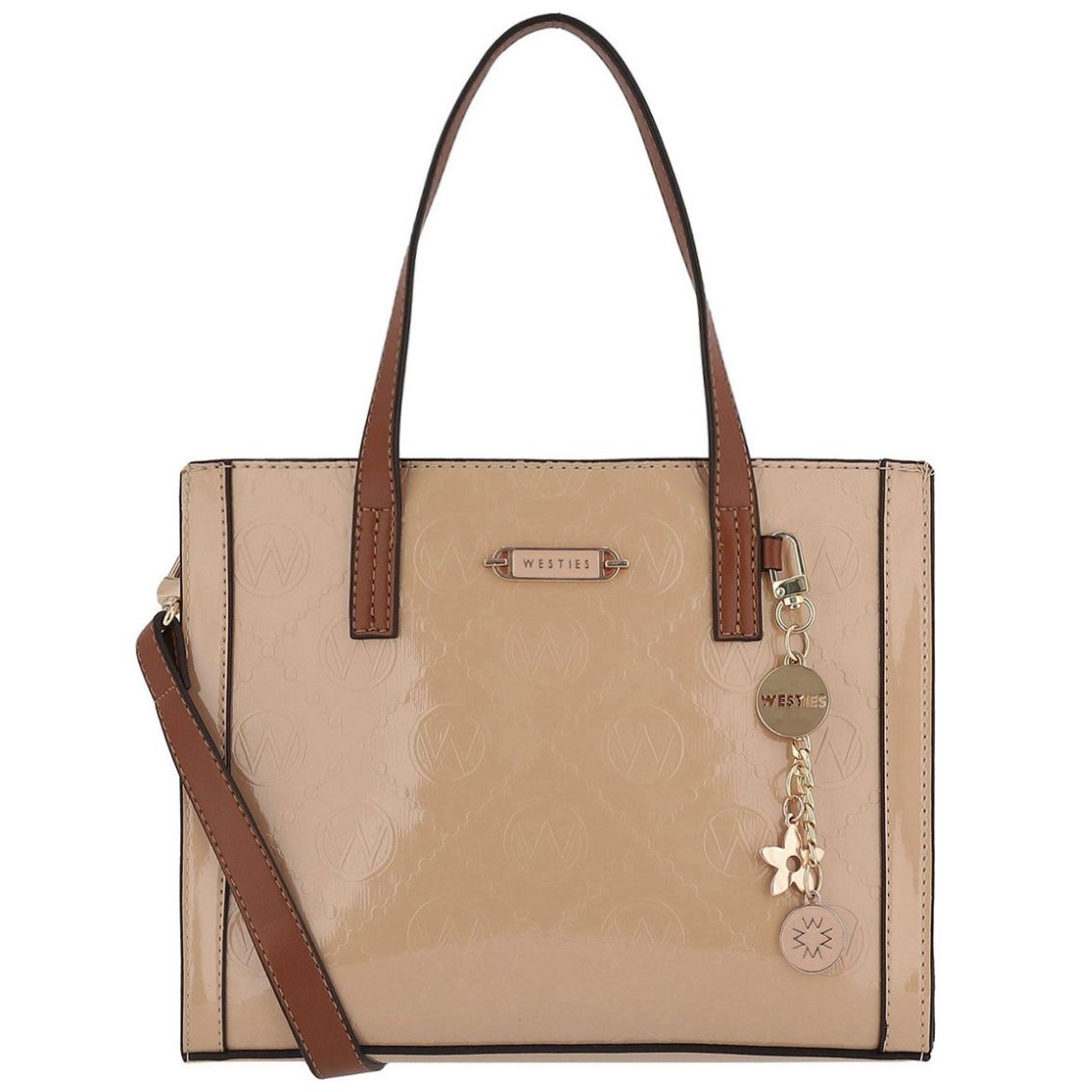 Bolsa Satchel Nude/multicolor Westies